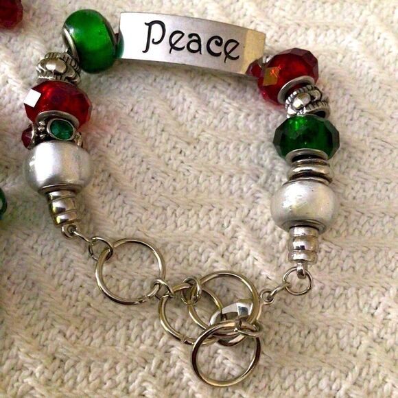 HOLIDAY BRACELETS- THREE (1 JOY & 2 PEACE) NEW - Picture 11 of 12